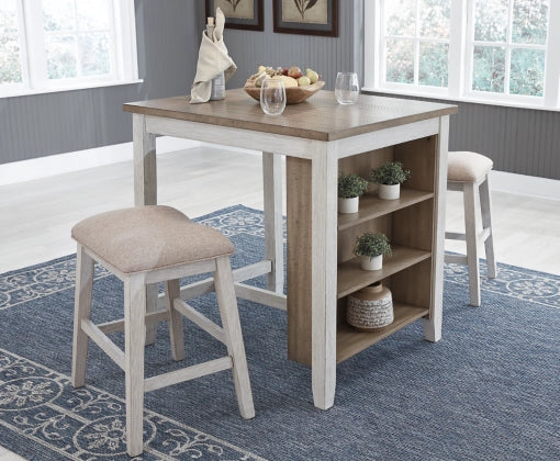 Willowton Counter 3 Pc Set (1 Counter Height Table + 2 Counter Stools) - Lifestyle Furniture