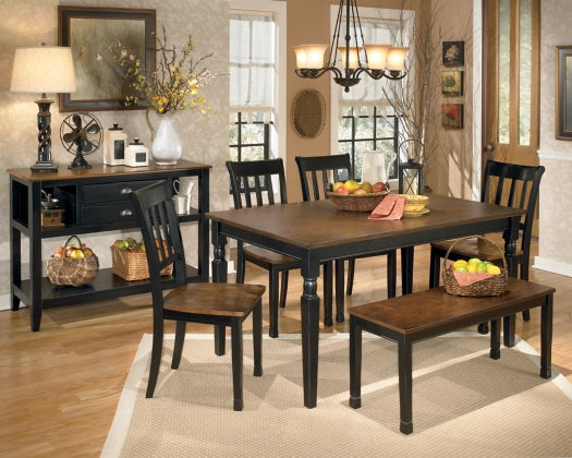 Osilve Dining 6 Pc set (Dining Table & 4 Chairs & Bench) - Lifestyle Furniture