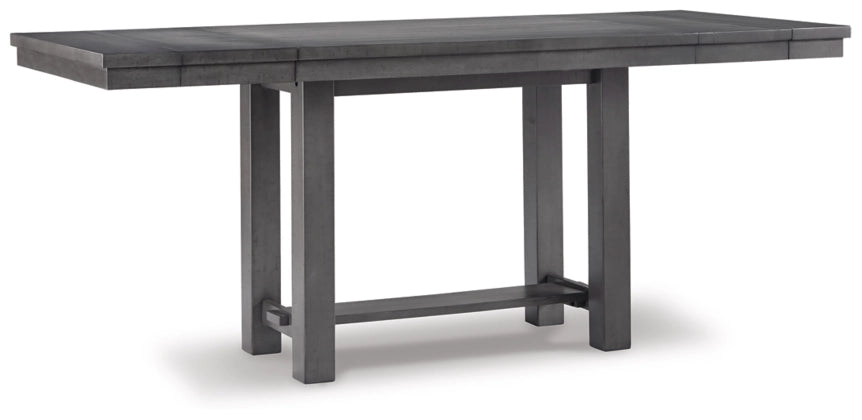 Lawrence Grey 6Pc. Counter Height Table, 4 BarStools & Bench - Lifestyle Furniture