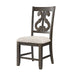 Stone Charcoal Round Dining Chair (x2) - Lifestyle Furniture