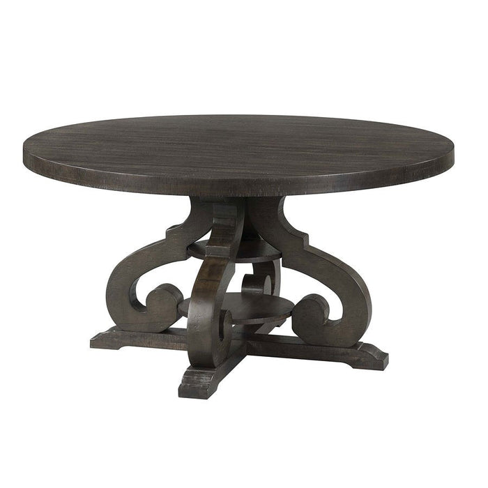 Stone Charcoal Round Dining Table - Lifestyle Furniture