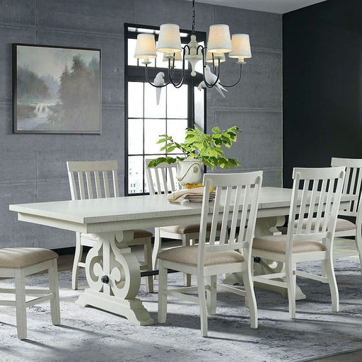 Stone White 7PC Dining set - Lifestyle Furniture