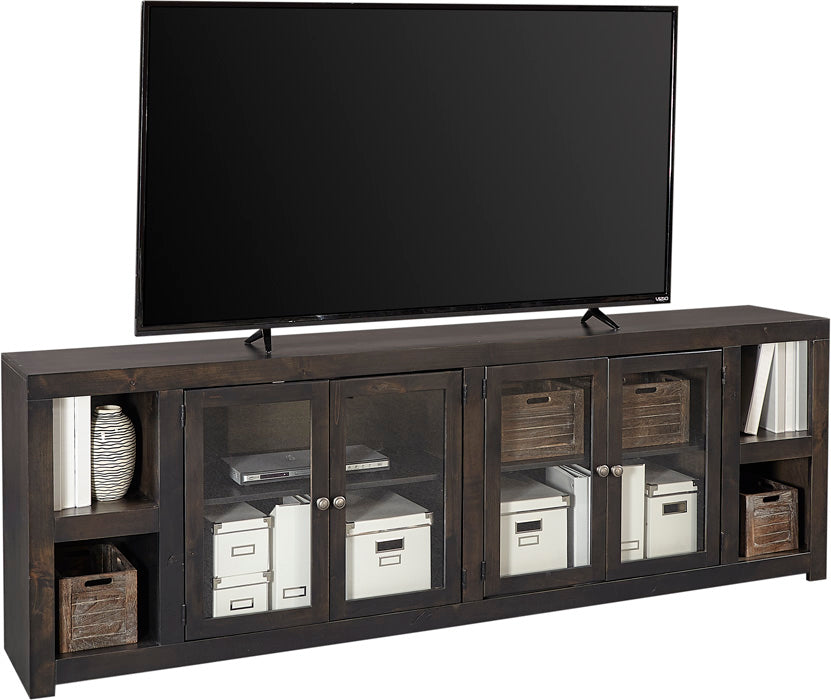 Avery Loft Ghost Black 97" Console w/ 4 Doors