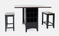 Black Wood Drop Leaf Dining Set For Small Space - Lifestyle Furniture