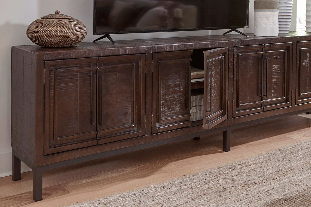 Zander Umber 112" Console w/ 8 Doors - Lifestyle Furniture