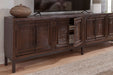 Zander Umber 112" Console w/ 8 Doors - Lifestyle Furniture