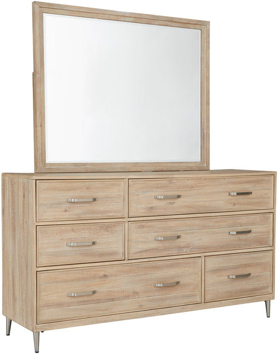 Maddox Panel Bed With Dresser & Mirror