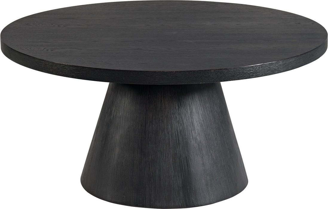 Portland Round Black Coffee Table - Lifestyle Furniture