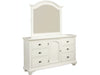 Brook White Bed with Dresser & Mirror - Lifestyle Furniture