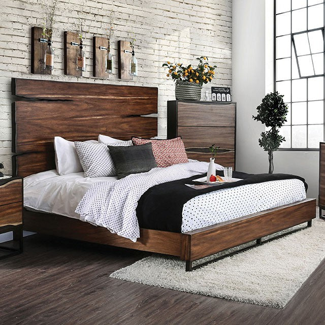 Get the comfort you want and the style your home needs with this two-tone design made of solid wood, with dark oak and dark walnut finishes, a rustic style - Lifestyle Furniture