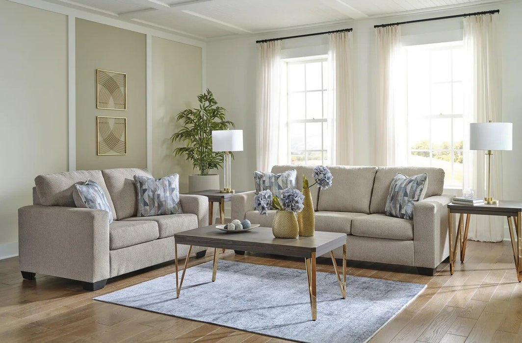 Delta Parchment Sofa & Loveseat