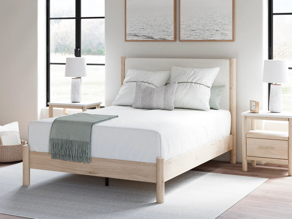 Mori Upholstered Panel Bed