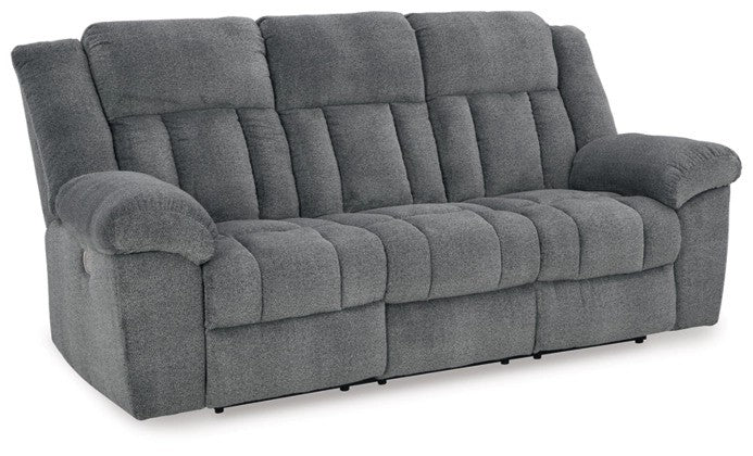 Tipper Slate PWR REC Sofa with ADJ Headrest