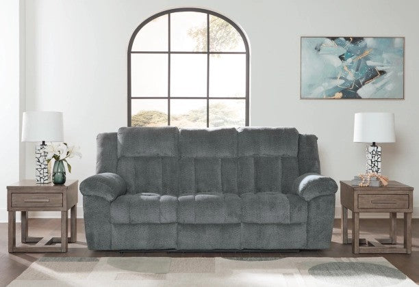 Tipper Slate PWR REC Sofa with ADJ Headrest