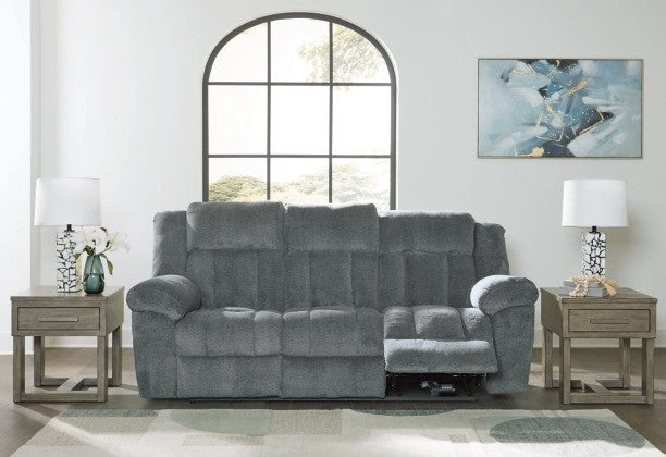 Tipper Slate PWR REC Sofa with ADJ Headrest