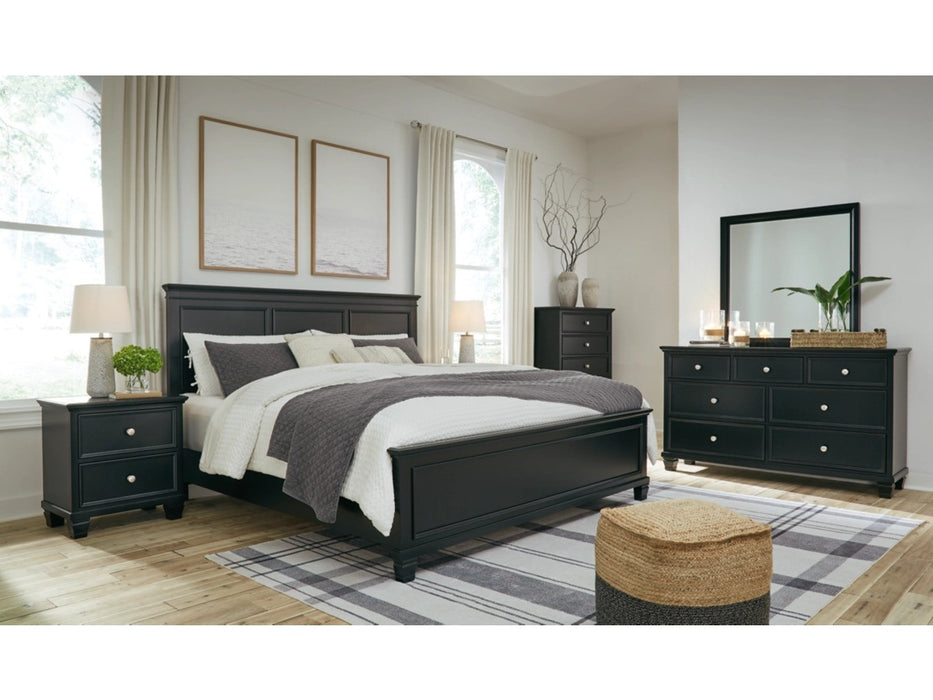 Lana Panel Bed With Dresser & Mirror