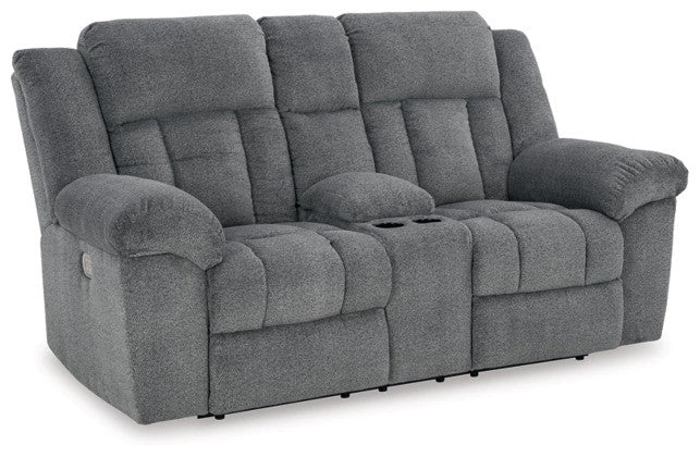 Tipper Slate PWR REC Loveseat/CON/ADJ HDRST