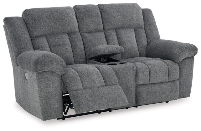 Tipper Slate PWR REC Loveseat/CON/ADJ HDRST