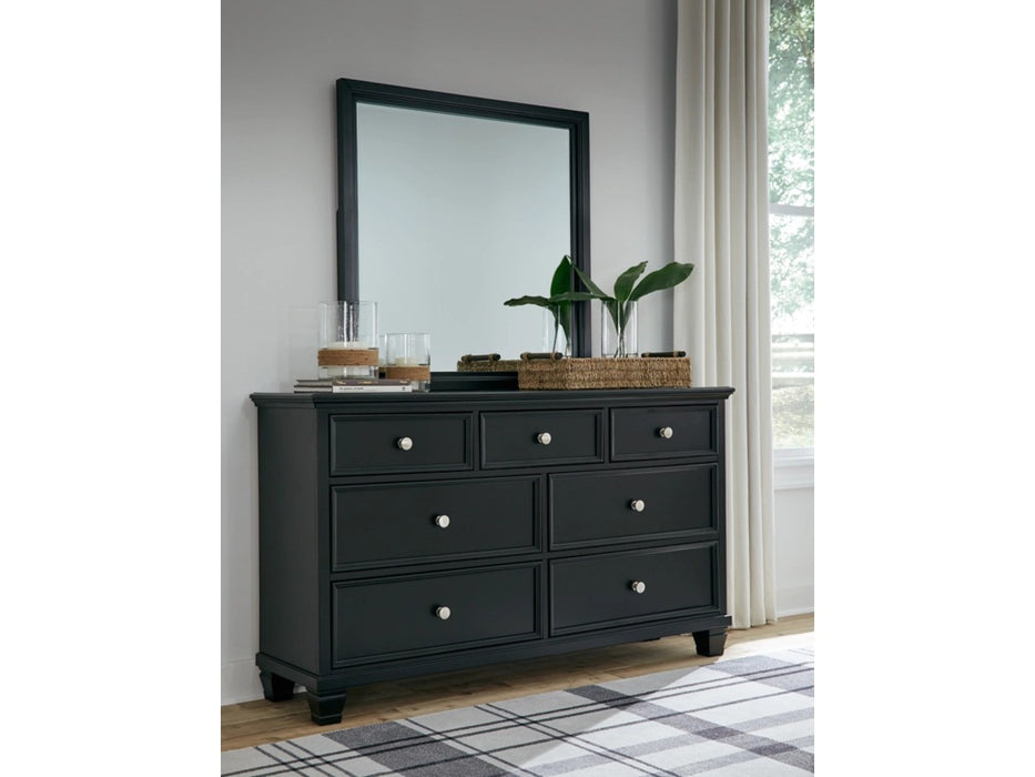 Lana Panel Bed With Dresser & Mirror