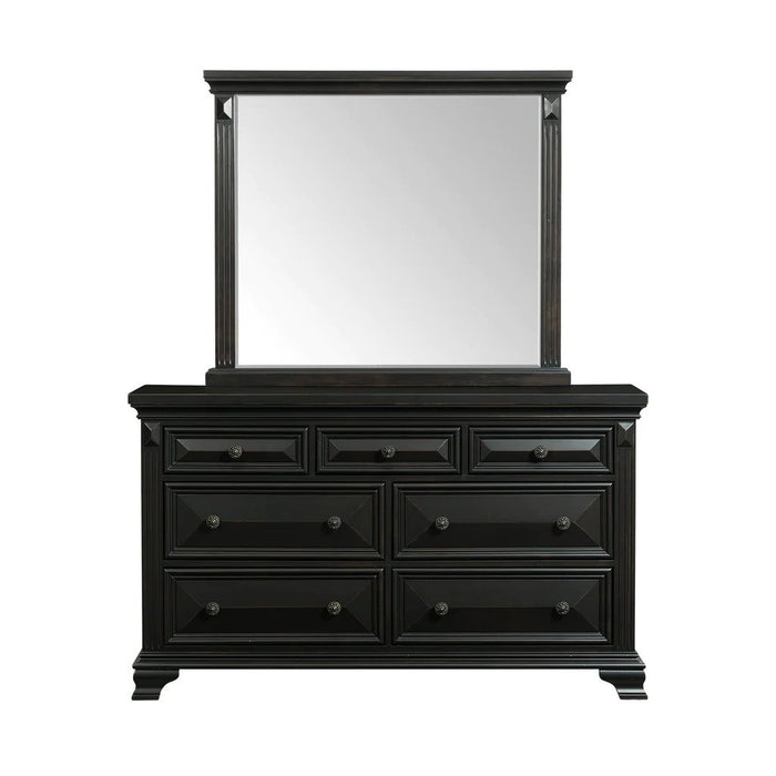 Calloway Black Bed with Dresser & Mirror - Lifestyle Furniture