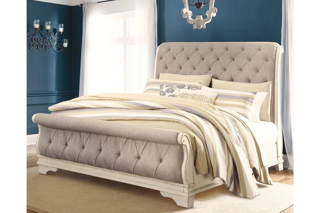 Napa Valley Sleigh Bed with Dresser & Mirror - Lifestyle Furniture