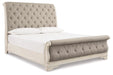 Napa Valley Sleigh Bed with Dresser & Mirror - Lifestyle Furniture