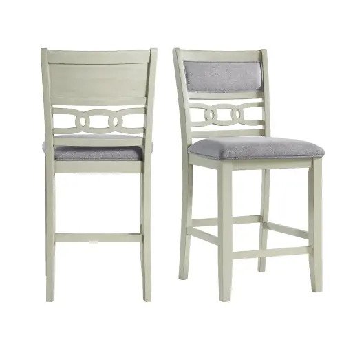 Amherst Counter Height Chair Grey/White x 2 - Lifestyle Furniture