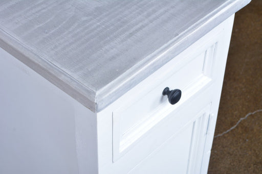 Posada Two Tone White Side Table - Lifestyle Furniture