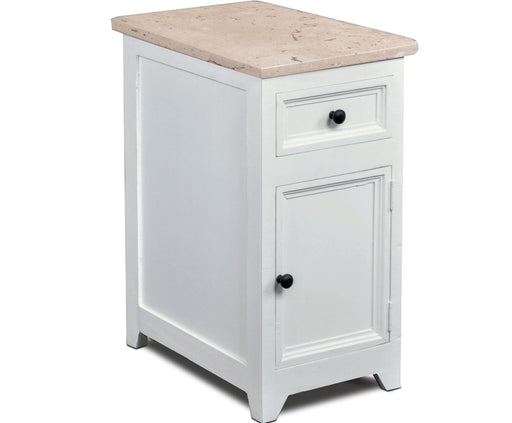 Calistoga White Side Table - Lifestyle Furniture