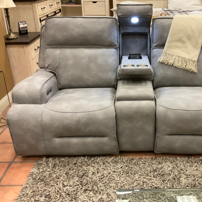 Dallas - Grey Dual Power Sofa - Lifestyle Furniture