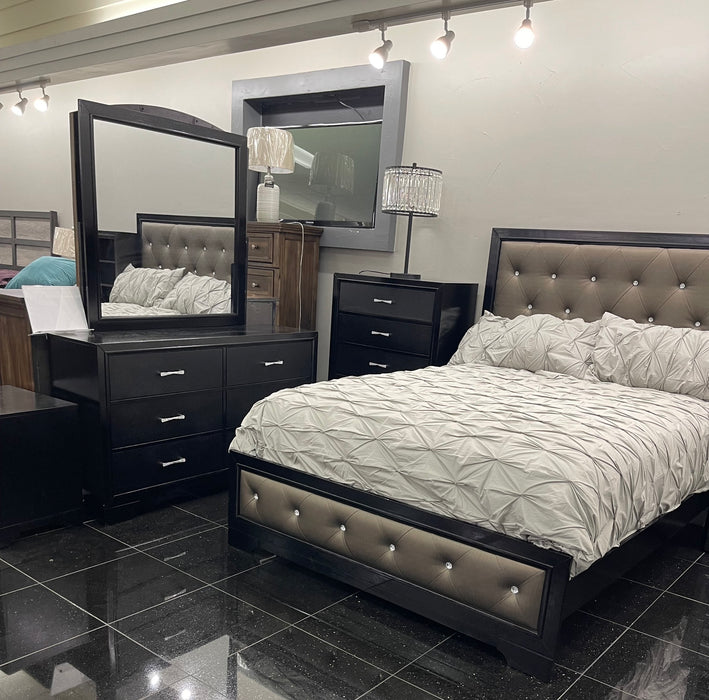 Corona Panel Bed with Dresser, Mirror & Nightstand - Lifestyle Furniture