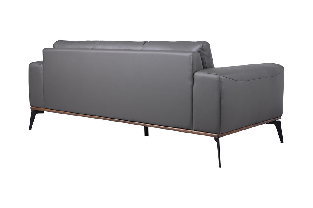 Made from top grain leather, the grey sofa offers long-lasting comfort that never fades - Lifestyle Furniture