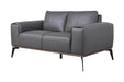  Its top grain leather upholstery and leather wrapped armrests make this an opulent choice for a home theater. The durable metal base and grey finish complement any decor. - Lifestyle Furniture