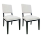 black and white upholstered Dining Chair Set of 2 - Lifestyle Furniture