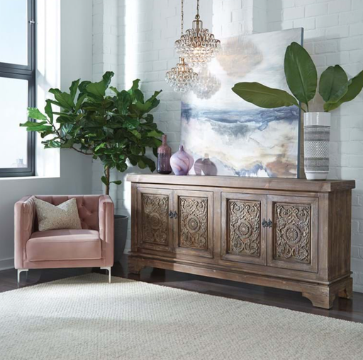 Amita 4Dr Sideboard Brown Stone - Lifestyle Furniture