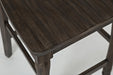 barnwood counter stool in dark brown