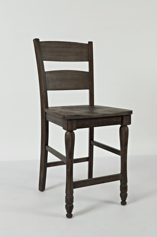 contemporary brown wood counter stool
