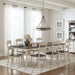  Farmhouse Style White Wood Rectangular Dining Table Set - Lifestyle Furniture