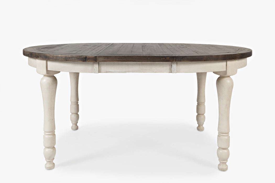 distressed pinewood White Oval Dining set - Lifestyle Furniture