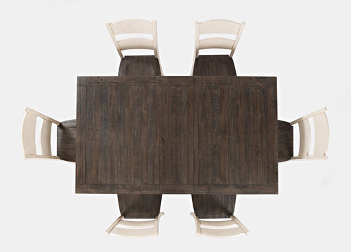  Vintage Style White Rectangular Dining Table Set - Lifestyle Furniture