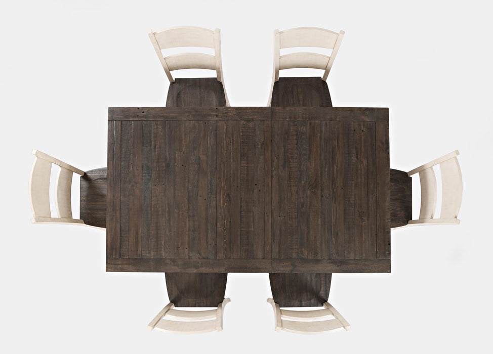 Vintage Style White Rectangular Dining Table Set - Lifestyle Furniture