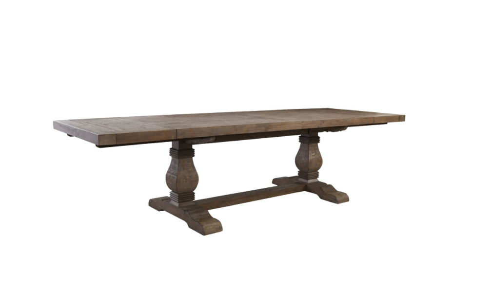 114" Ext Wood Dining Table Desert Gray - Lifestyle Furniture