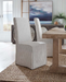 Farmhouse Style Linen Upholstery Dining Chair - Lifestyle Furniture