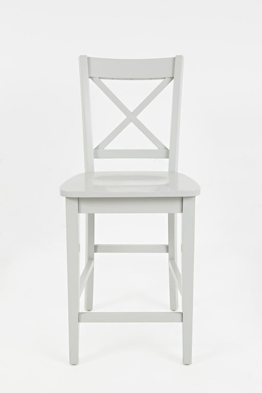 White finish X back Counter Height Stools - Lifestyle Furniture