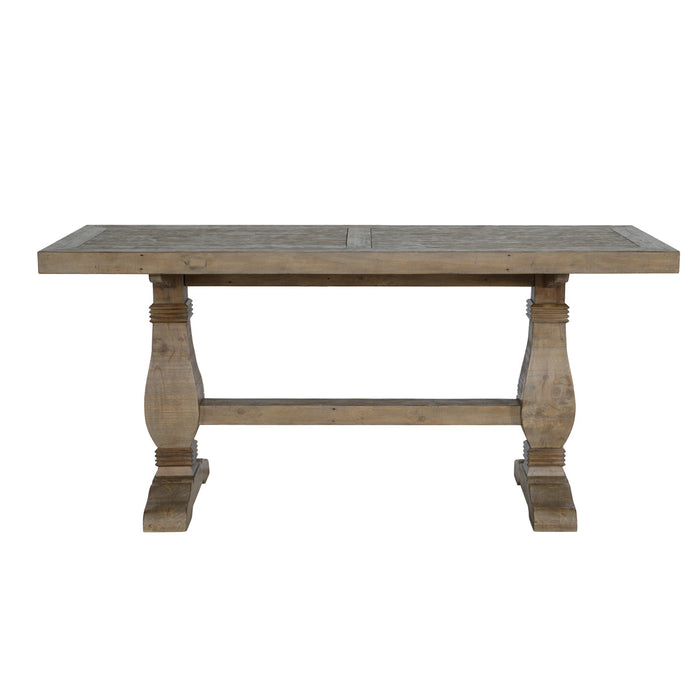  Brown Rectangular Wood Gathering Table  - Lifestyle Furniture