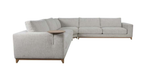 Made of textured polyester fabric, the 2-piece set includes a rich white sectional and spacious chaise.