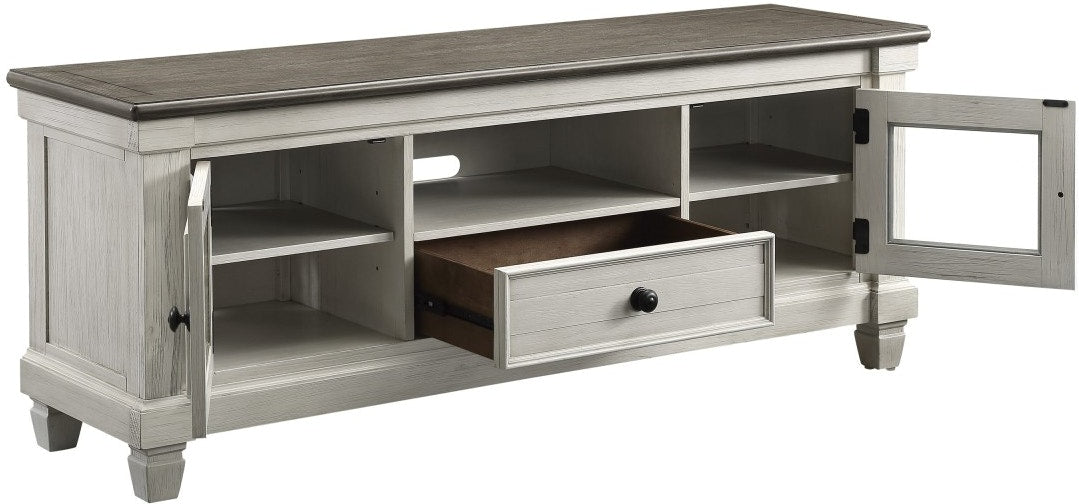 Granby TV Stand White/Brown - Lifestyle Furniture