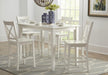 simple design solid white wood Counter Height Dining Set - Lifestyle Furniture