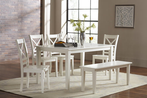 traditional style white wood Dining Set - Lifestyle Furniture