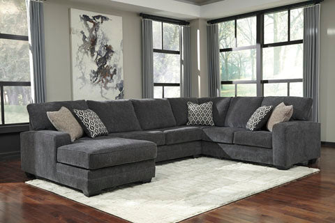Our Marina sectional is a beautiful complement to your living room. With an elegant, modern design, this sectional lives large with reversible seats and high-density foam for added comfort. 